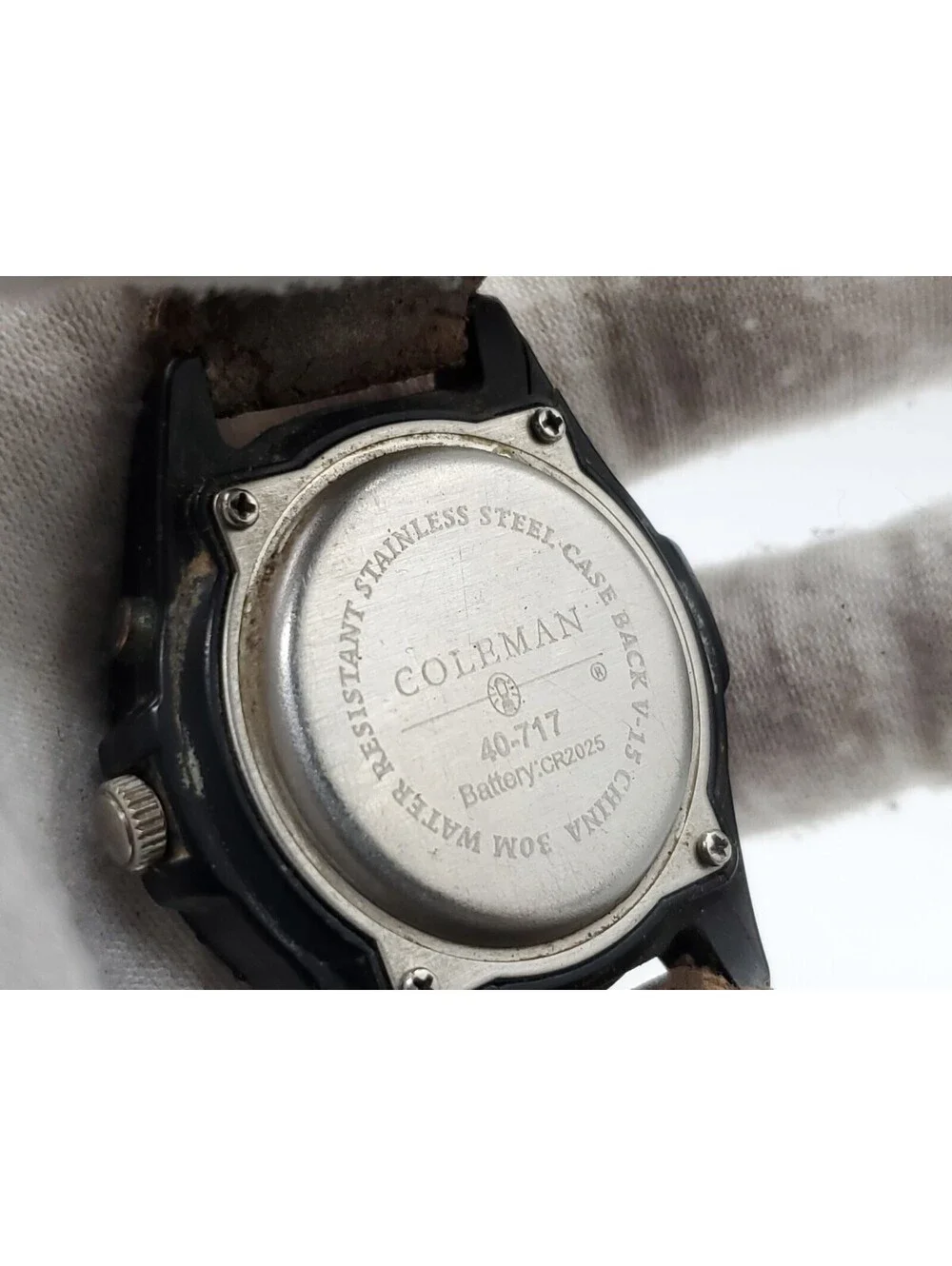 Coleman Nightsight Quartz Watch Mens New Battery White Round Dial 40mm